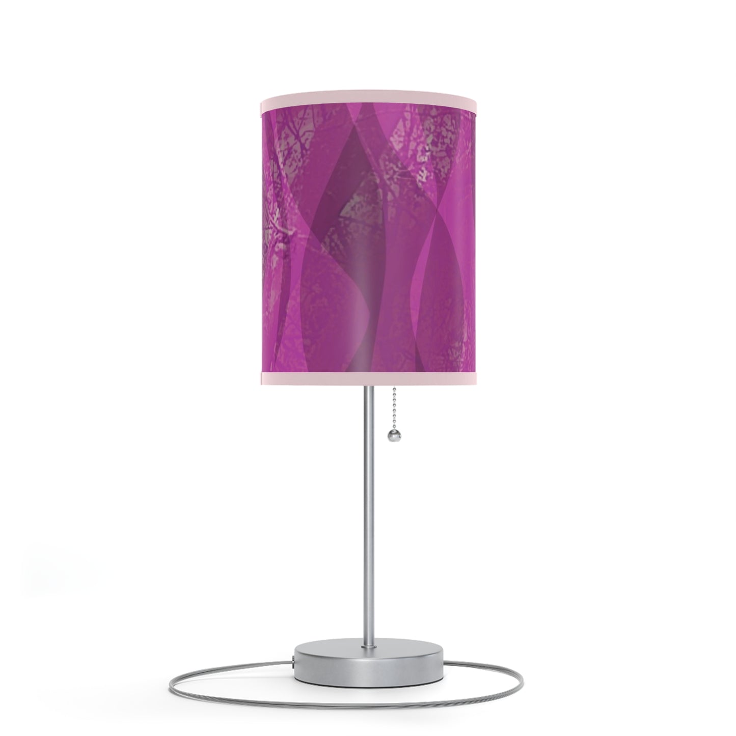 Ruby: (Pink Trim) Stylish Table Lamp, Modern Lighting, Home Decor, Romantic Accent, Wine Pink Lampshade, Gift for Her, Nightstand Light