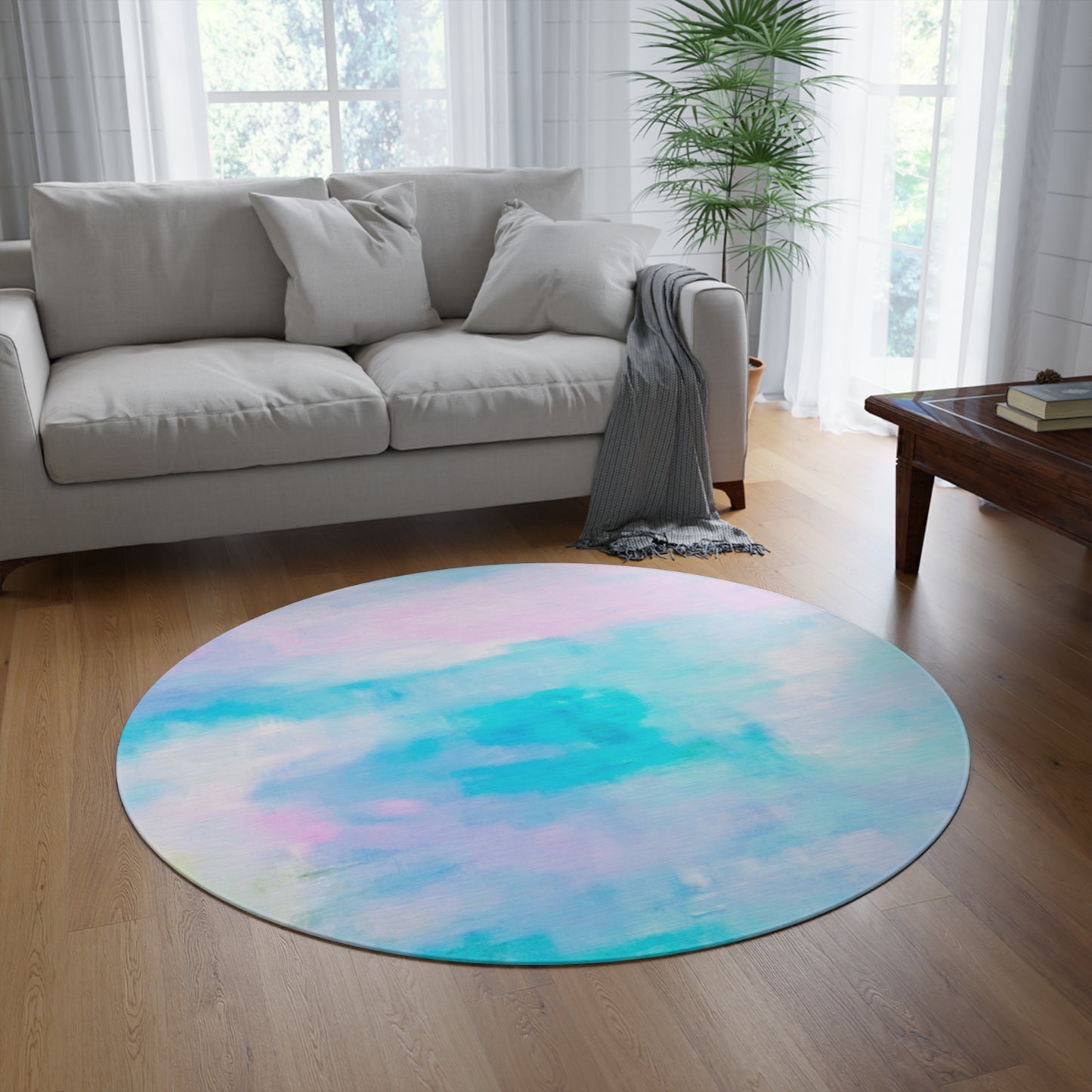 Pastel Song: Round Rug: 60"x60"