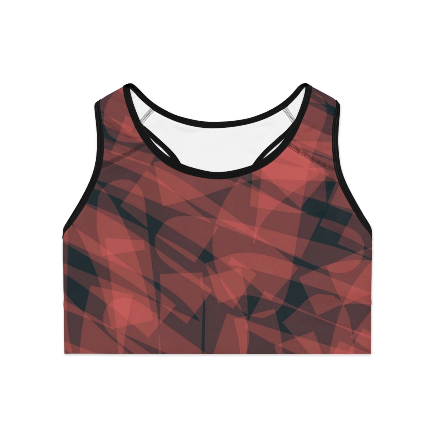 Esther:  Abstract Geometric Sports Bra - Stylish Athletic Wear for Workout & Fitness Enthusiasts