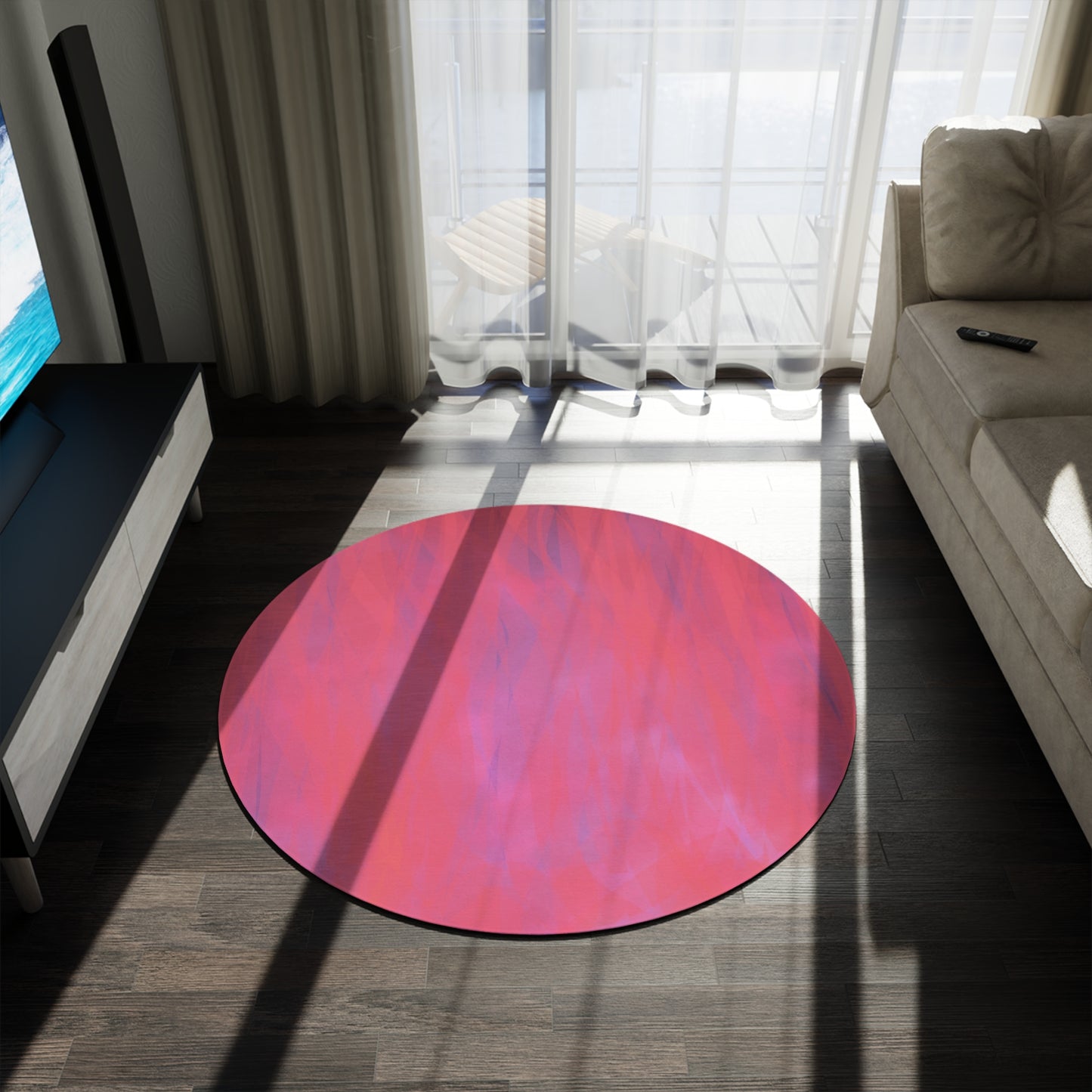 Aphrodite:  Boho-Chic Round Rug - Stylish Home Décor for Cozy Spaces