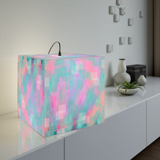 Sol Shimmer:  Soothing, Colorful Light Cube Pendant Lamp, Modern Décor, Ambient Lighting, Home Office, Unique Gift Idea, Artistic Illumination