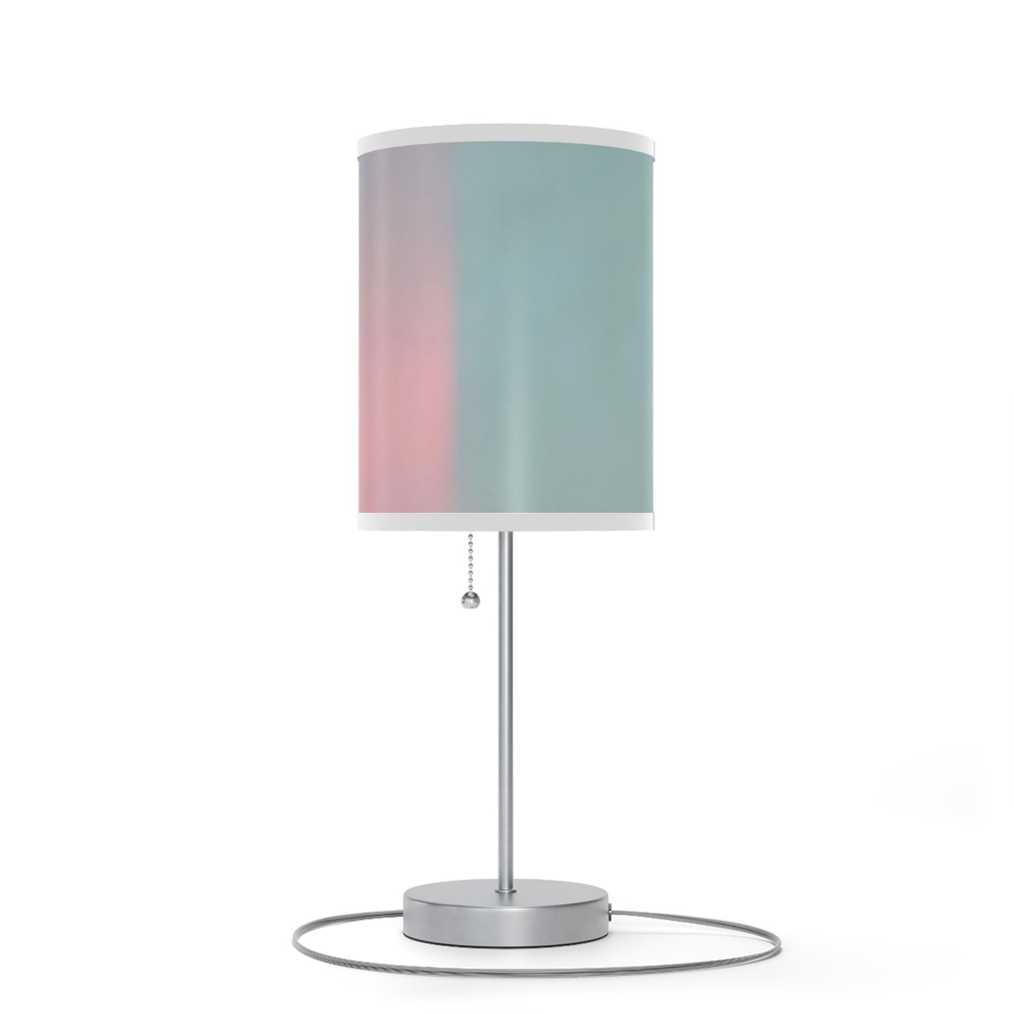 Charlotte: (WH Trim) Modern Table Lamp with Multi Pastel Color Shade - Adjustable Brightness