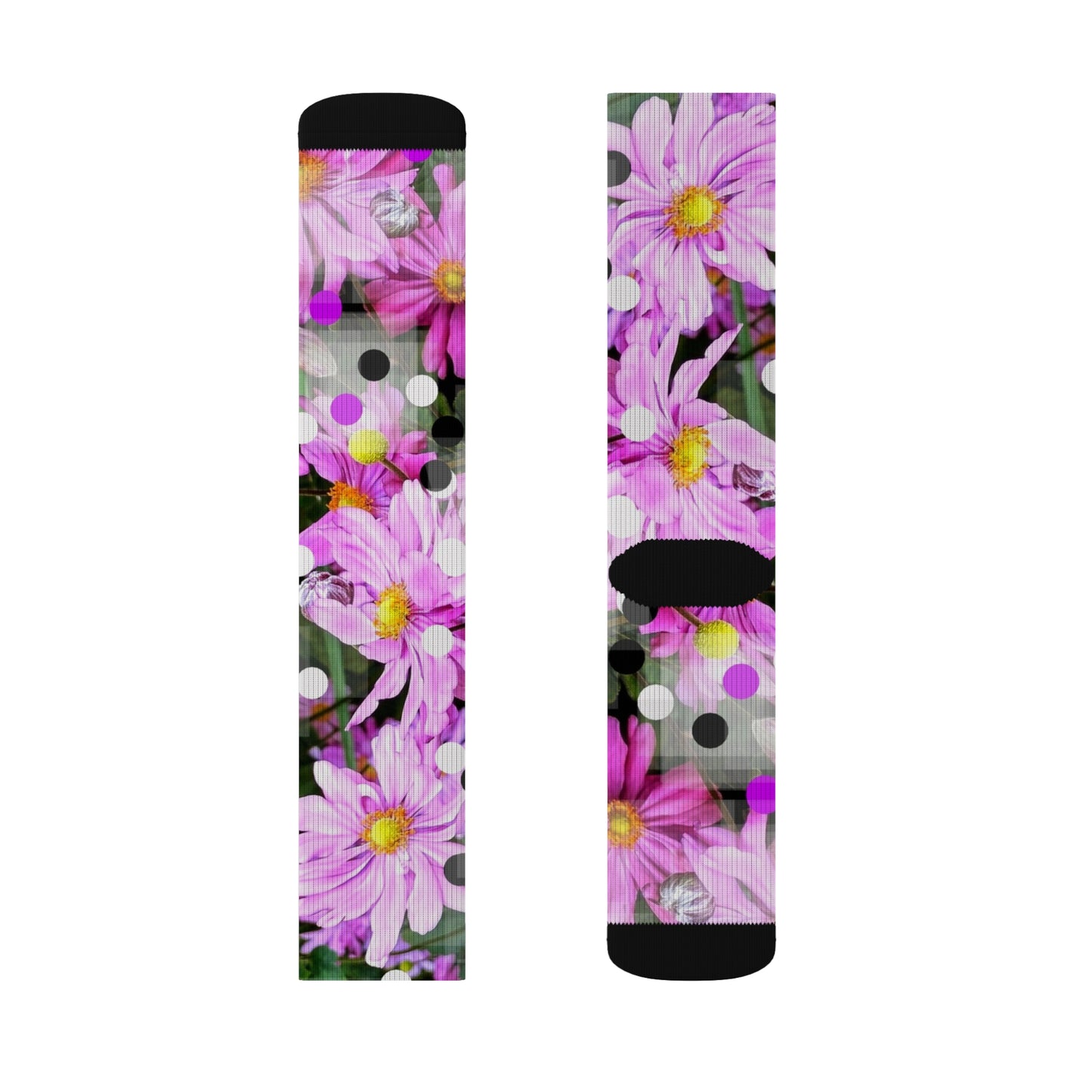 Pink Daisies:  Sublimation Socks