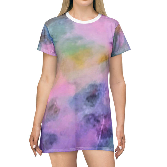 Peace & Luv:  T-Shirt Dress (AOP)