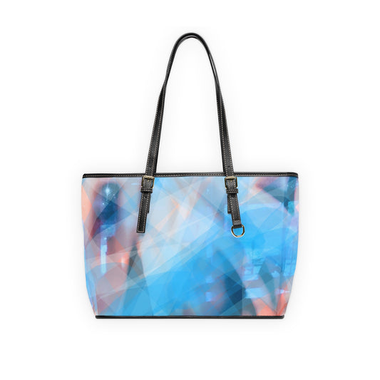 Cool Cool:  Chic PU Leather Shoulder Bag - Abstract Geometric Design for Stylish Everyday Use