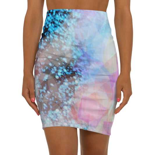 Glowy:  Women's Mid-Waist Pencil Skirt (AOP)