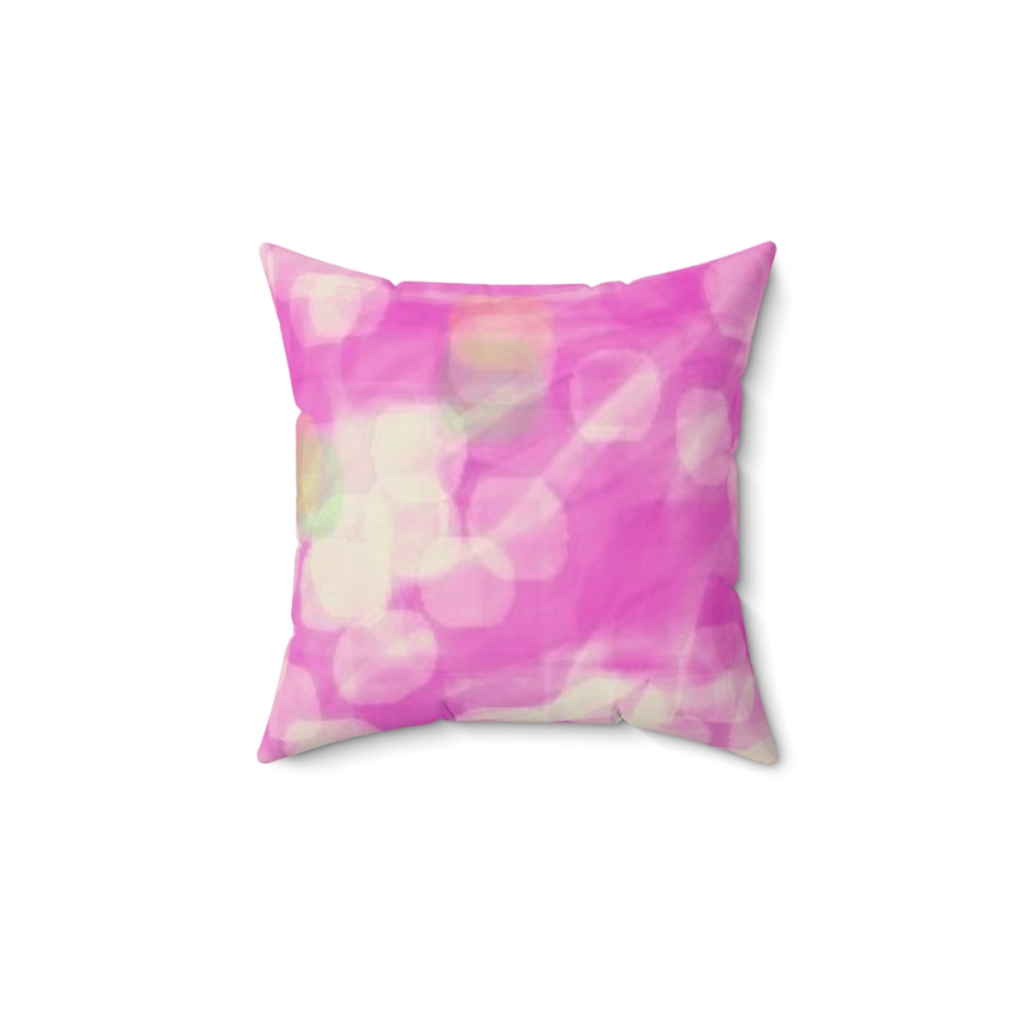 Anew: (14"x14") Vibrant Pink Faux Suede Pillow, Boho Decorative Cushion, Cozy Home Decor, Soft Square Pillow for Living Room, Ethereal