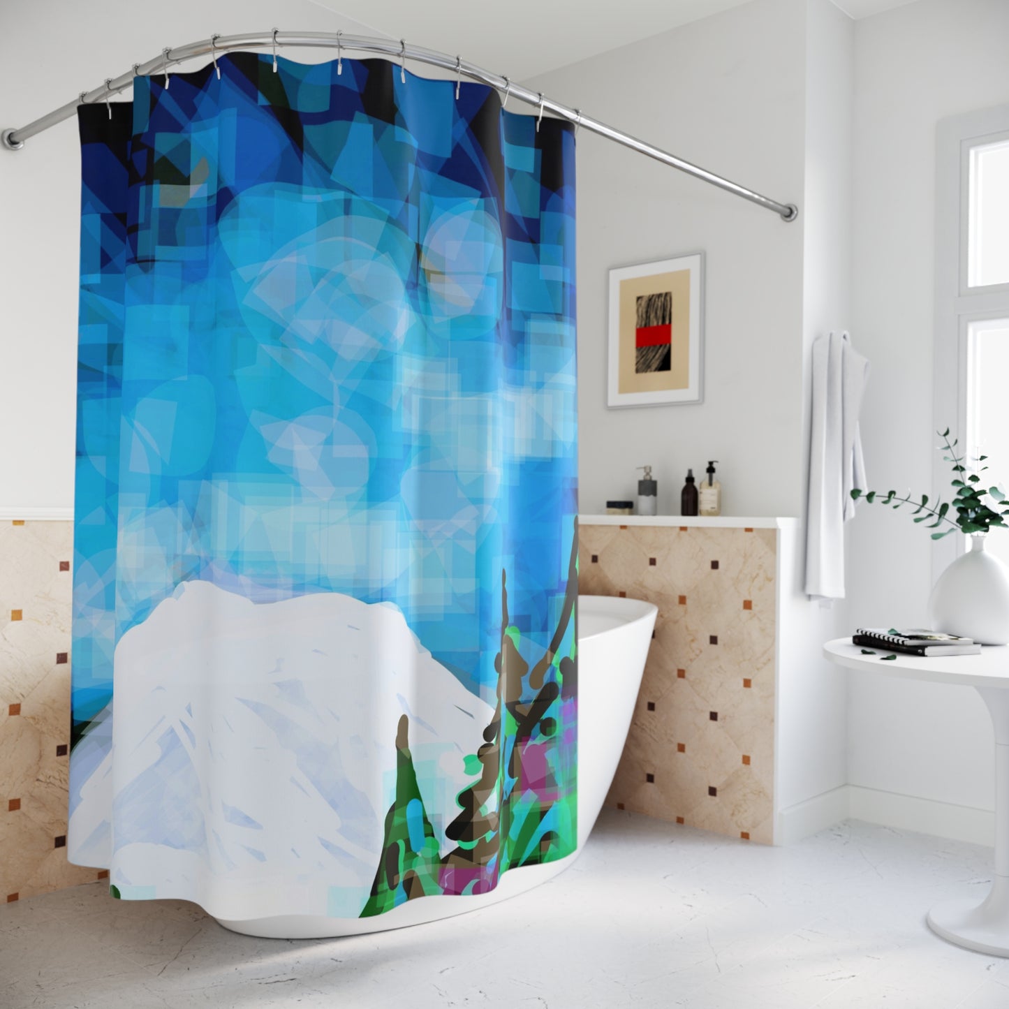 Mt. Rainier II:  Shower Curtains