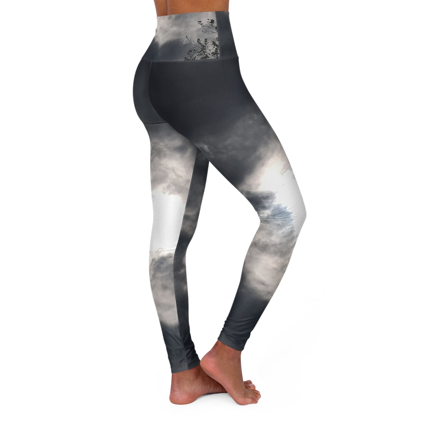 Storm:  High Waisted Yoga Leggings (AOP)