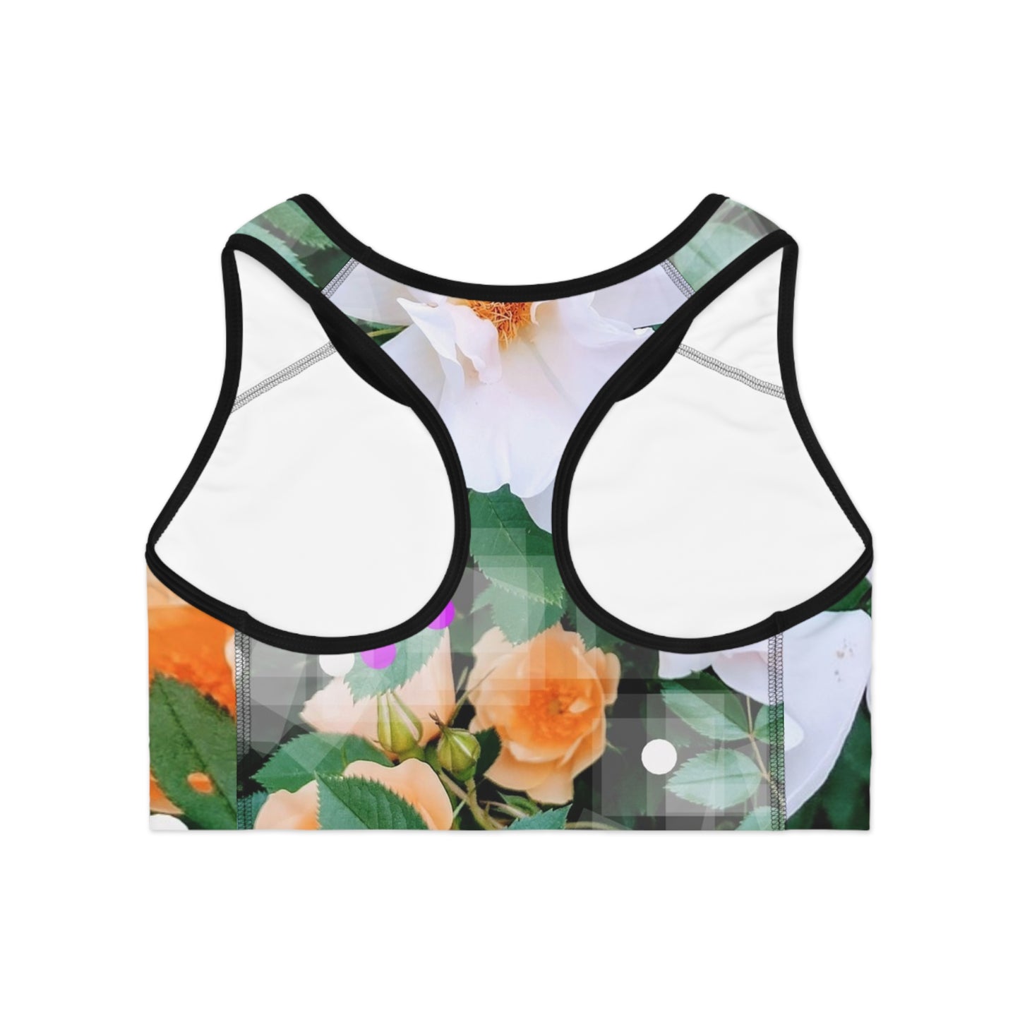 Divine Bouquet: Floral Print Sports Bra, Nature Lovers, Stylish Activewear, Comfortable Gym Top, Perfect for Yoga, Workout, Gift for Fitness Lovers