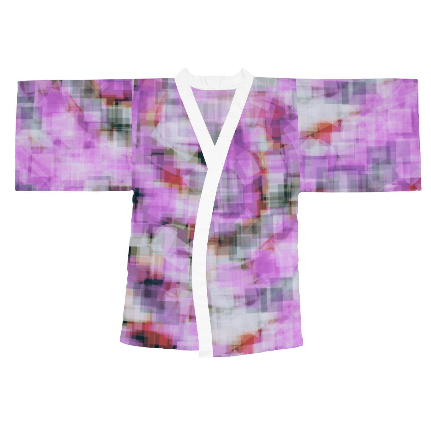 Edie:  Abstract Floral Long Sleeve Kimono Robe for Cozy Days