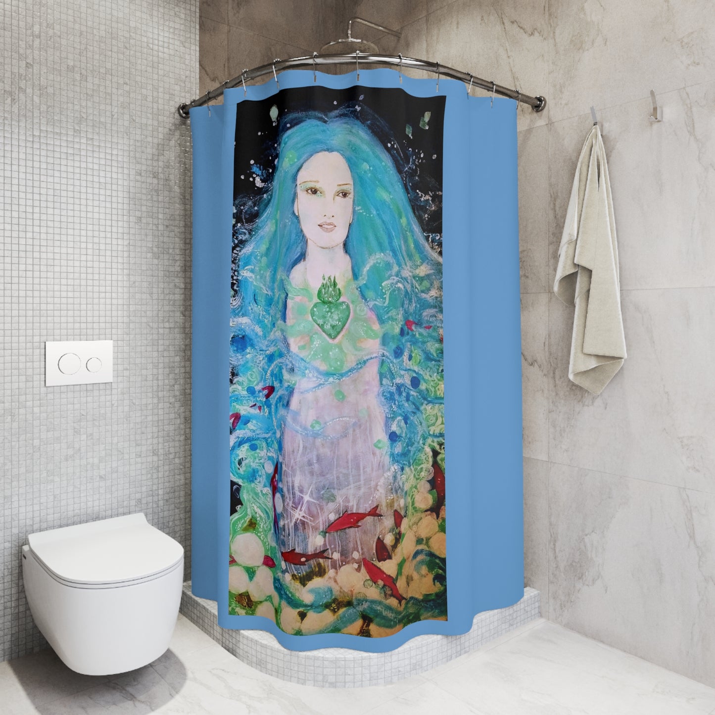 Waterfall Nymph: Polyester Shower Curtain: