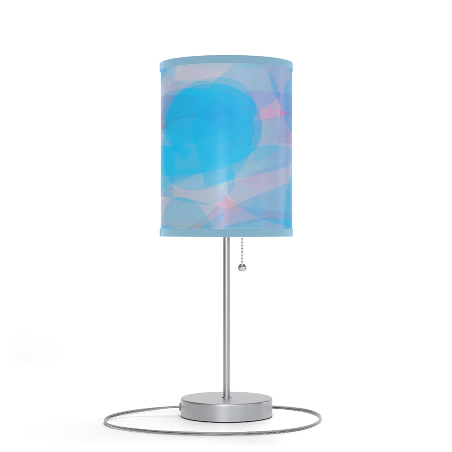 Mellow:  Blue Trim; Modern Blue Abstract Table Lamp - US|CA Plug