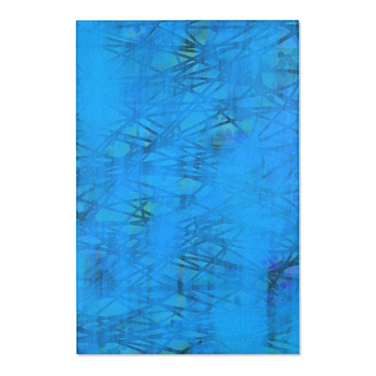 Carmen:  48"x72" Vibrant Blue Abstract Area Rug – Modern Home Decor for Living Room & Bedroom