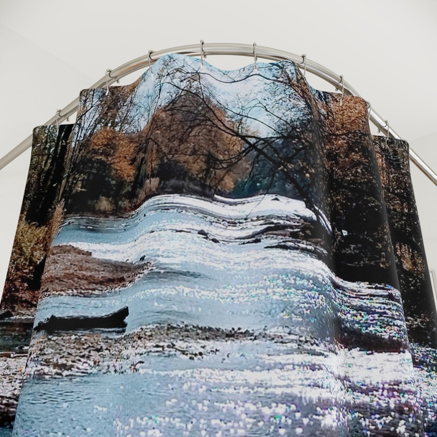 Shimmer Creek: Polyester Shower Curtain