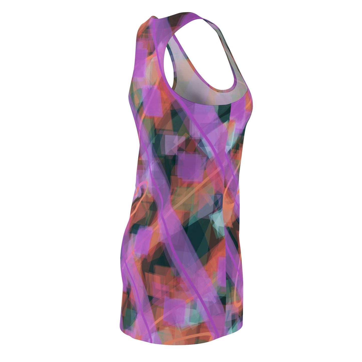 Rita:  Abstract Pattern Women's Racerback Dress - Perfect for Spring Events & Casual Outings