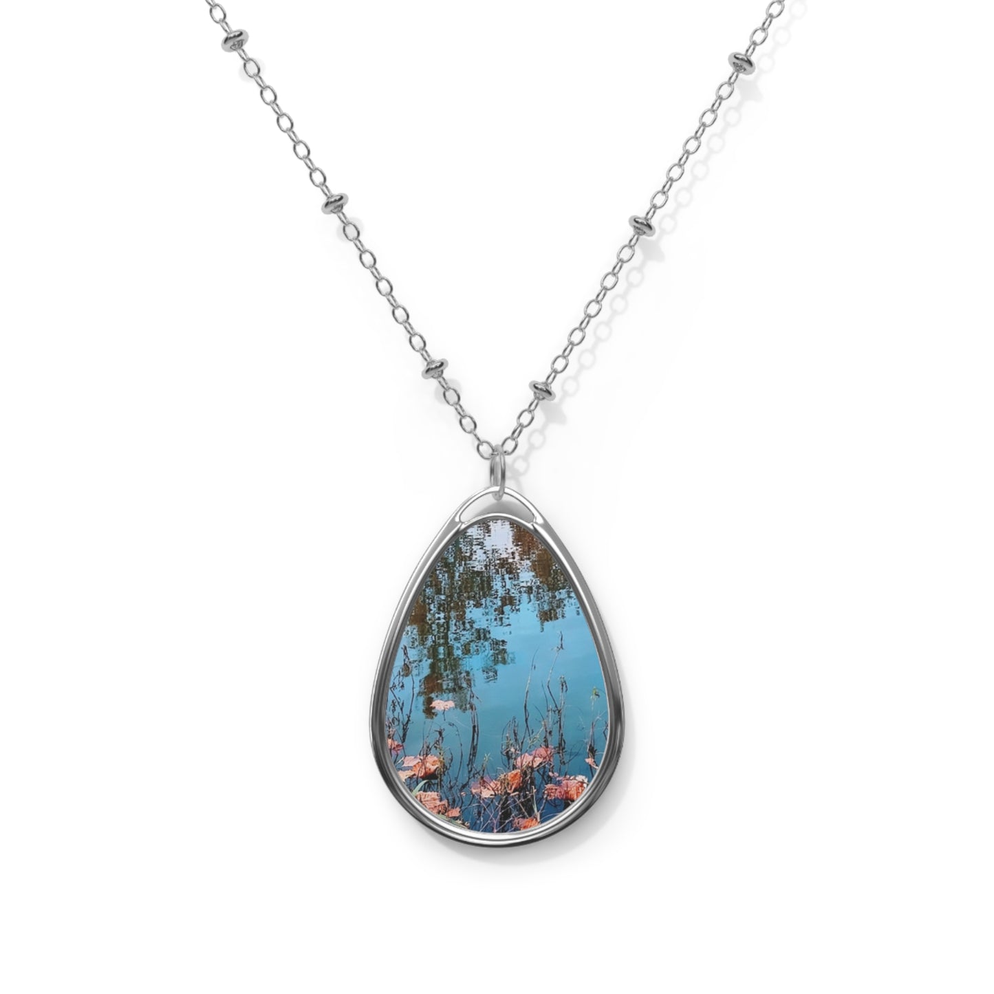 Lovely Reflection: Nature's Beautiful Soul Reflection - Spiritual Art Pendant
