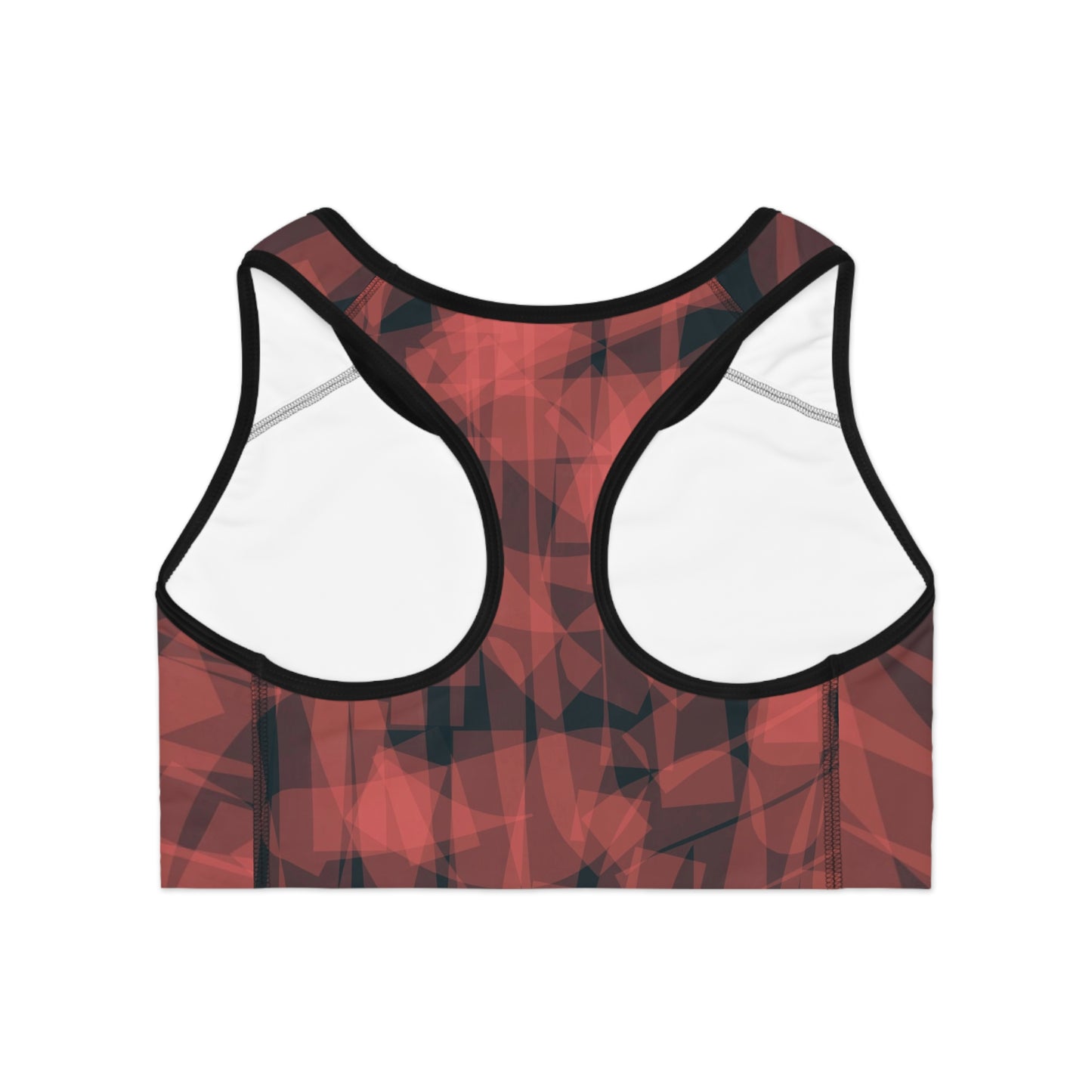 Esther:  Abstract Geometric Sports Bra - Stylish Athletic Wear for Workout & Fitness Enthusiasts