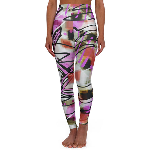 Annabella: Colorful High Waisted Yoga Leggings, Trendy Activewear, Fitness Leggings, Stylish Workout Gear, Streetwear, Fit Fashion, [...]