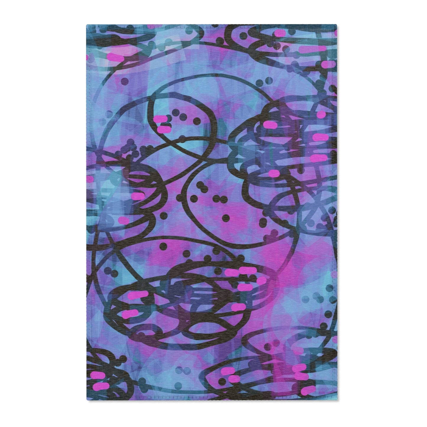 Farrah:  24"x36" Vibrant Abstract Area Rug - Boho Chic Floor Decor for Living Room or Bedroom
