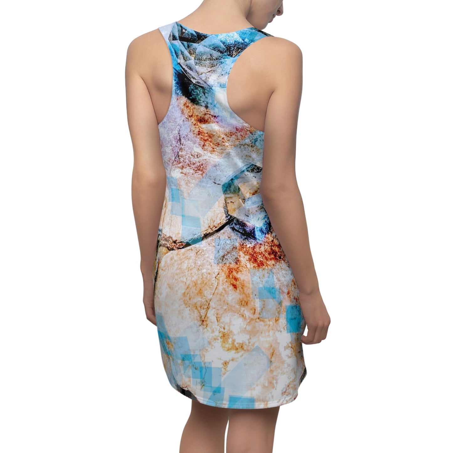 Crystal Clear:  Women's Cut & Sew Racerback Dress (AOP)