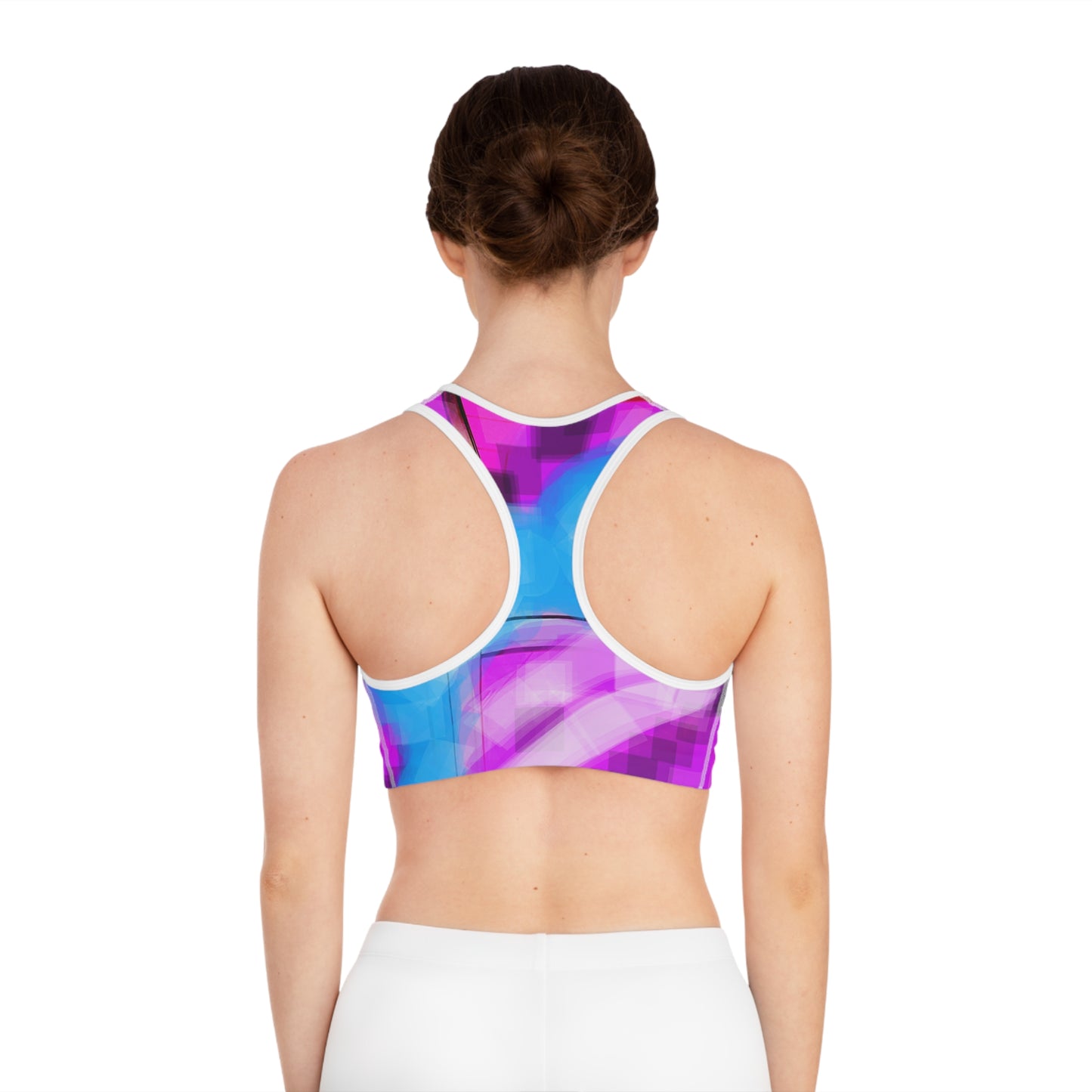 Magenta Edge:  Sports Bra (AOP)