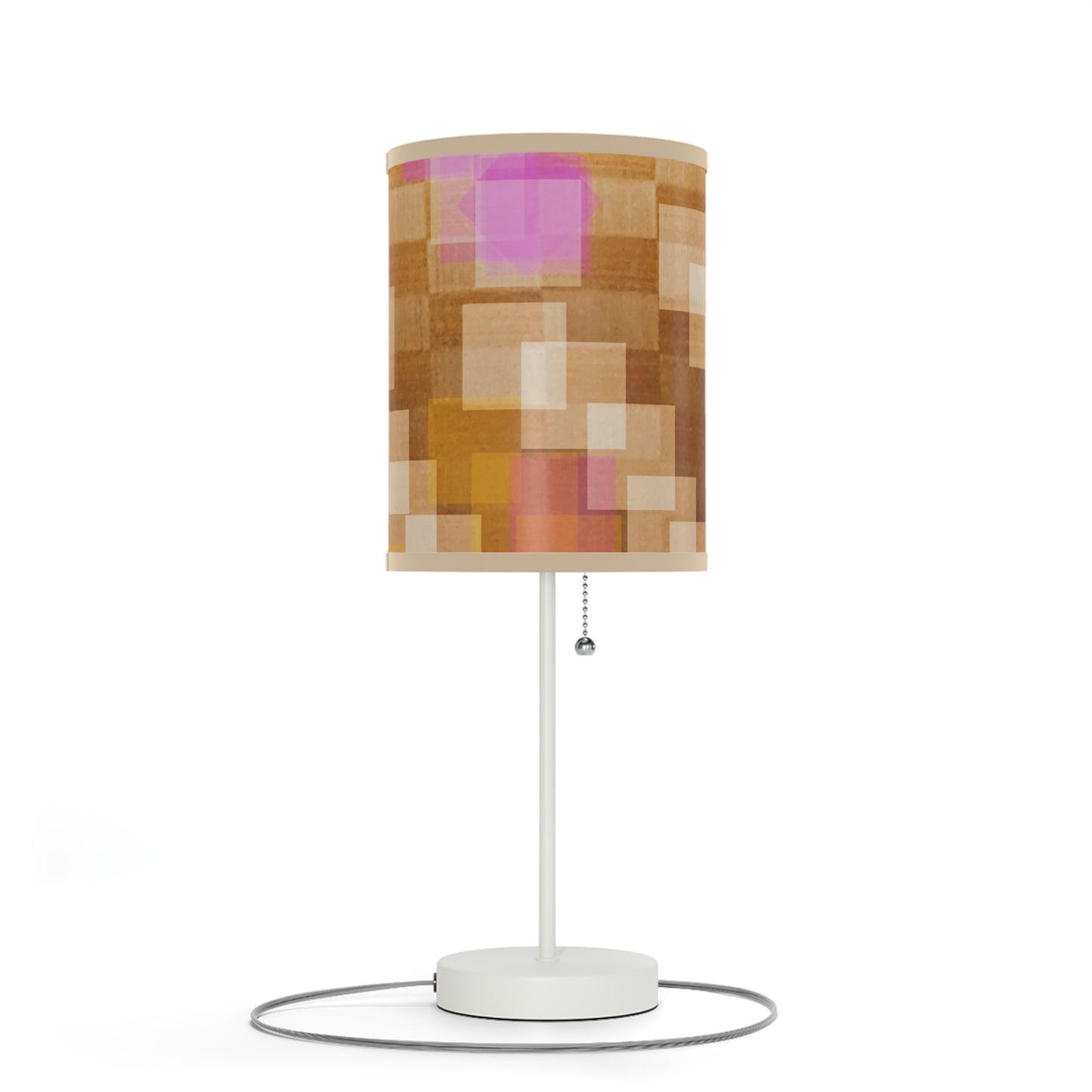 Frankie:  Beige Trim; Modern Jazzy Geometric Table Lamp, Unique Home Décor, Stylish Lighting, Bedroom Accent, Gift for New Home, US|CA Plug