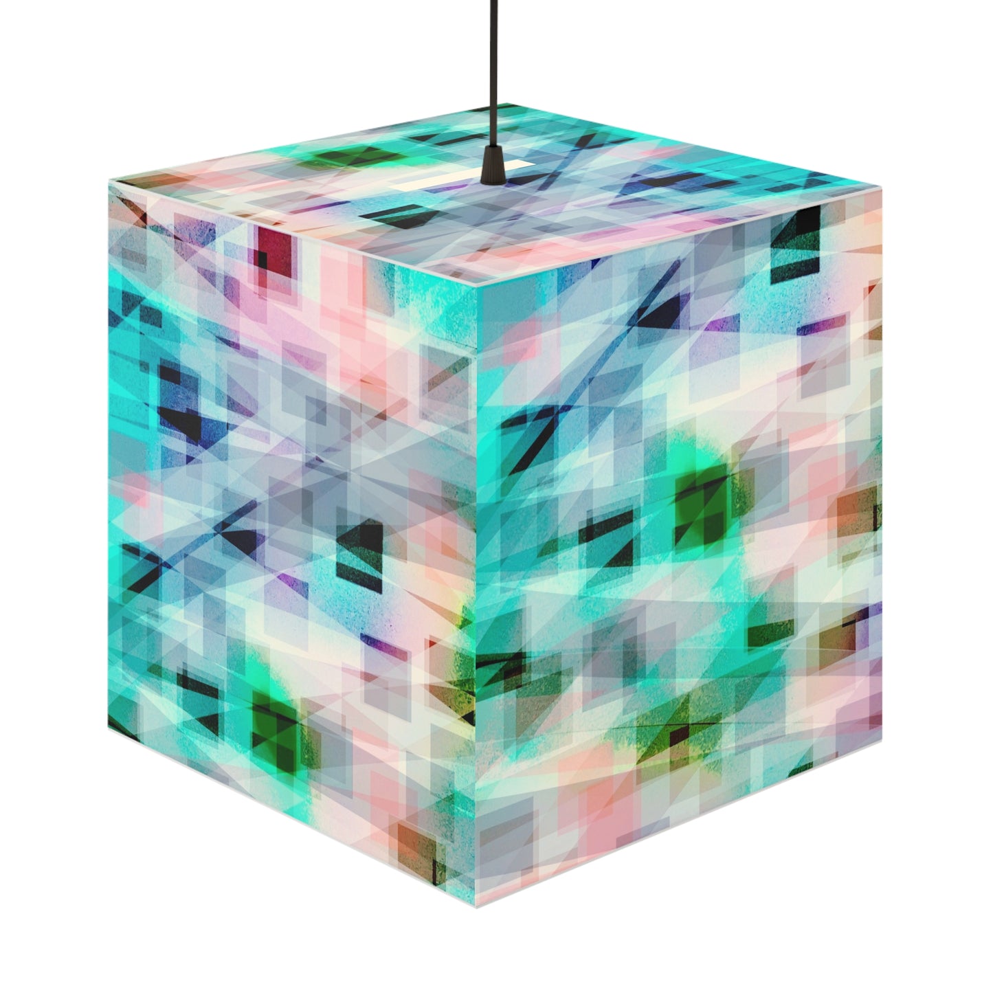 Synergy:  Colorful Geometric Light Cube Lamp - Modern Decor, Ambient Lighting, Home Office, Unique Gift, Living Room Accent