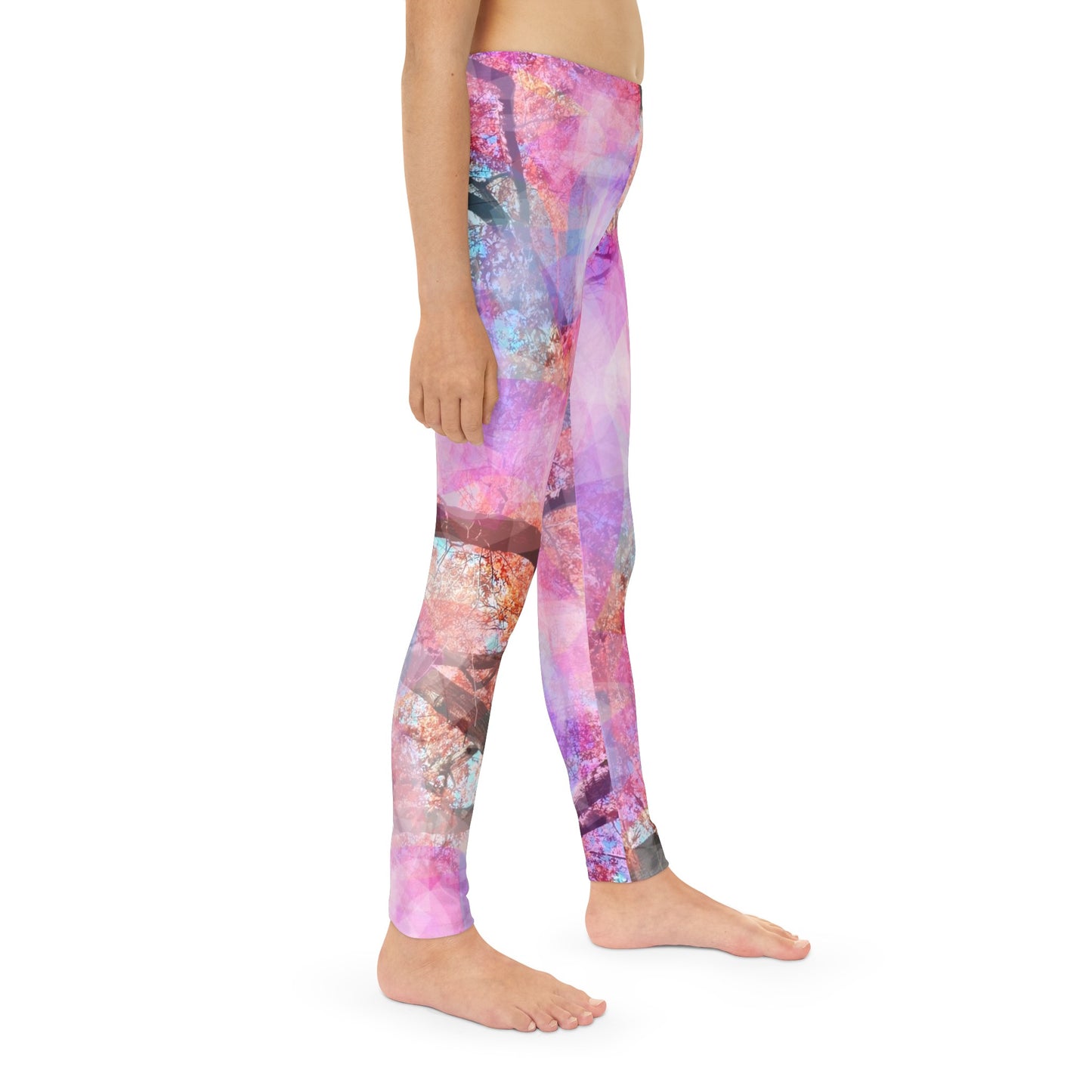 Aura:  Youth Full-Length Leggings (AOP): 7/8 Yrs