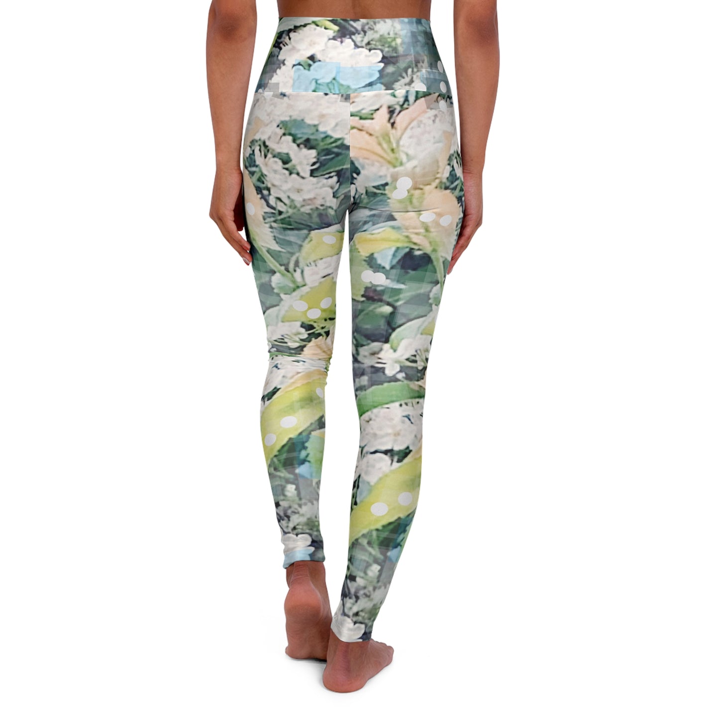 Blossomi:  High Waisted Yoga Leggings (AOP)