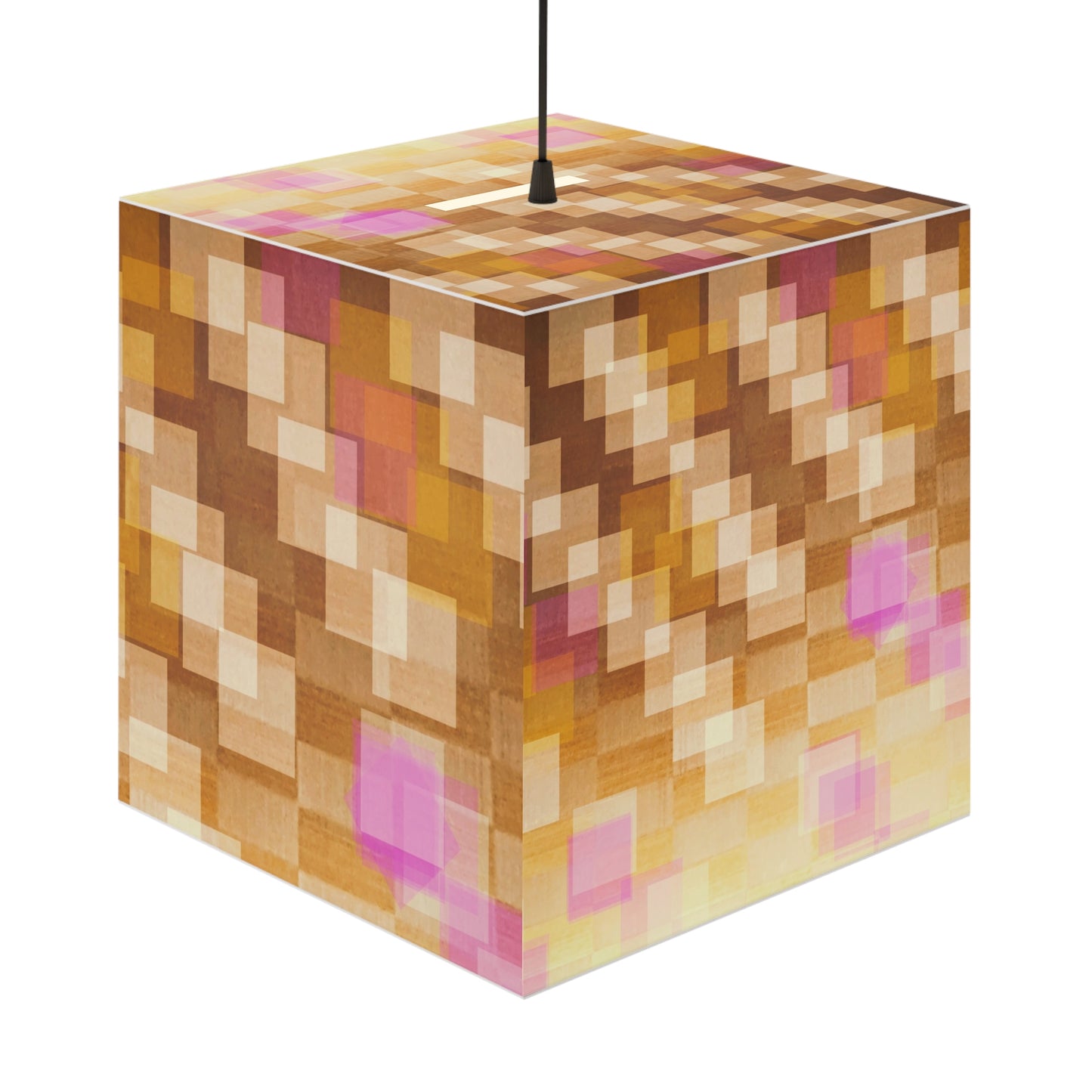 Frankie:  Warm Glow Light Cube Lamp, Artisan Lighting for Home Decor, Cozy Ambience, Perfect Gift for Holidays and Special Occasions, Modern Pendant