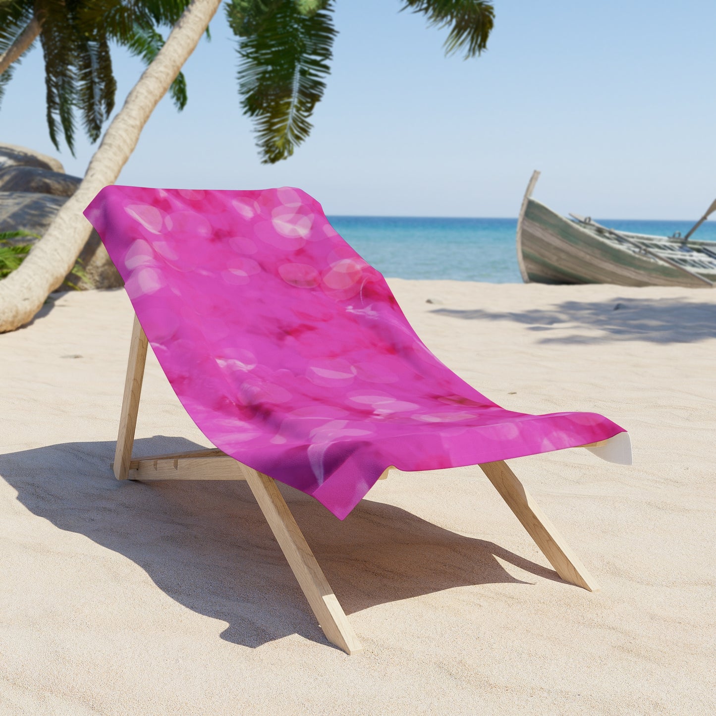 Jubilee: Vibrant Pink Beach Towel for Summer Fun, Pool Days, Travel, Perfect Gift for Beach Lovers, Summer Celebrations, Soft and Stylish