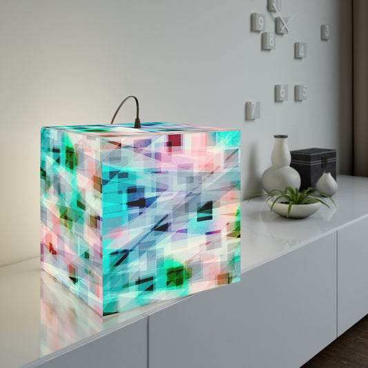Synergy:  Colorful Geometric Light Cube Lamp - Modern Decor, Ambient Lighting, Home Office, Unique Gift, Living Room Accent