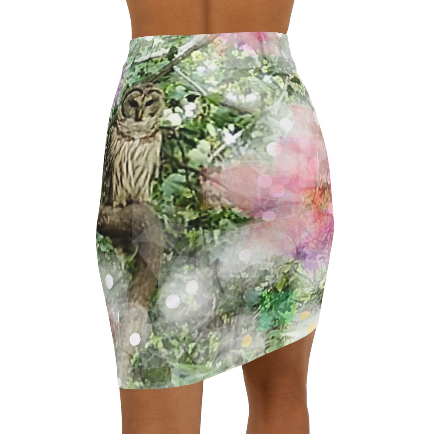 Woodland Owl:  Women's Mid-Waist Pencil Skirt (AOP)