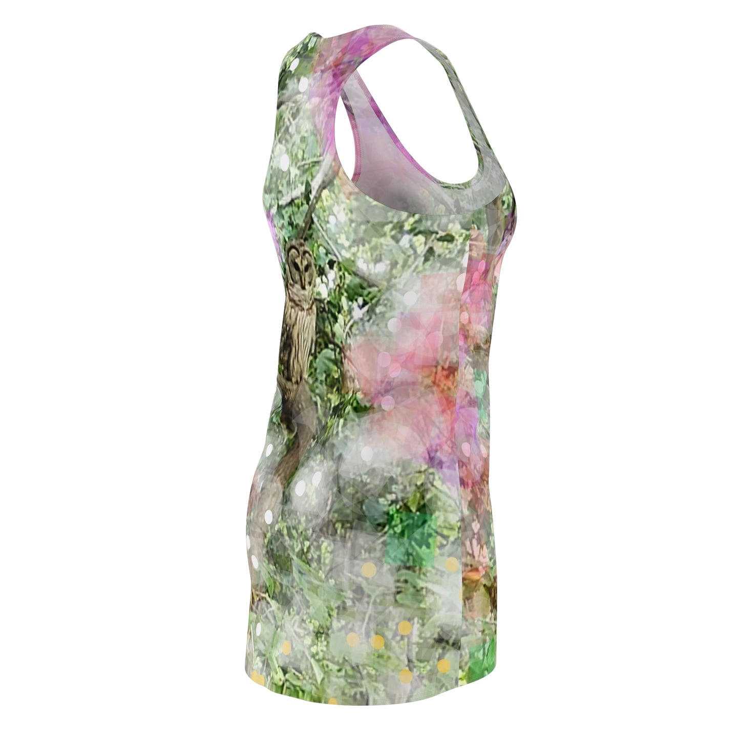 Woodland Owl:  Women's Cut & Sew Racerback Dress (AOP)