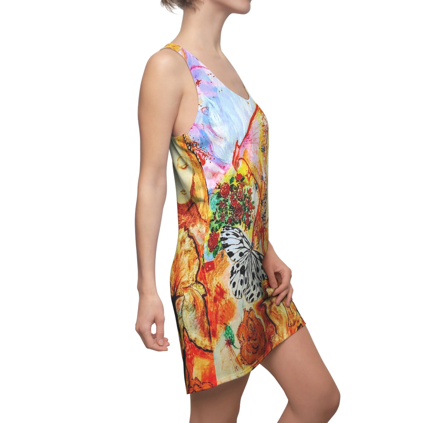 Divine Fem:  Women's Cut & Sew Racerback Dress (AOP)