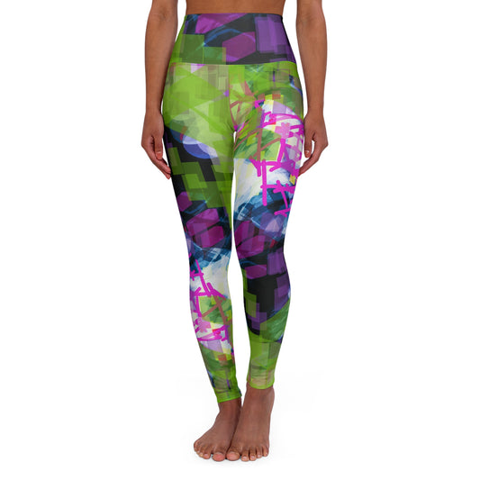 Aether: Vibrant High Waisted Workout Leggings, Dance Tights, Colorful Activewear, Fitness Apparel, Streetwear