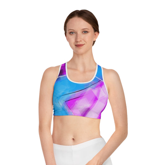 Magenta Edge:  Sports Bra (AOP)