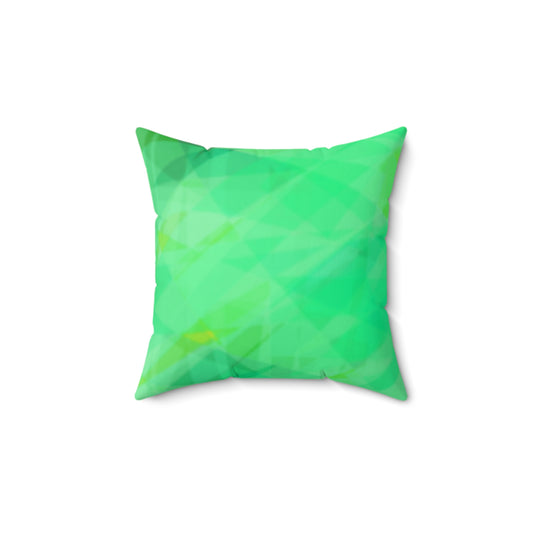 Elevation Station: (14"x14") Vibrant Faux Suede Pillow, Decorative Cushion for Home Decor, Green Accent Pillow, Cozy Living Room Pillow, Gift for Nature Lovers