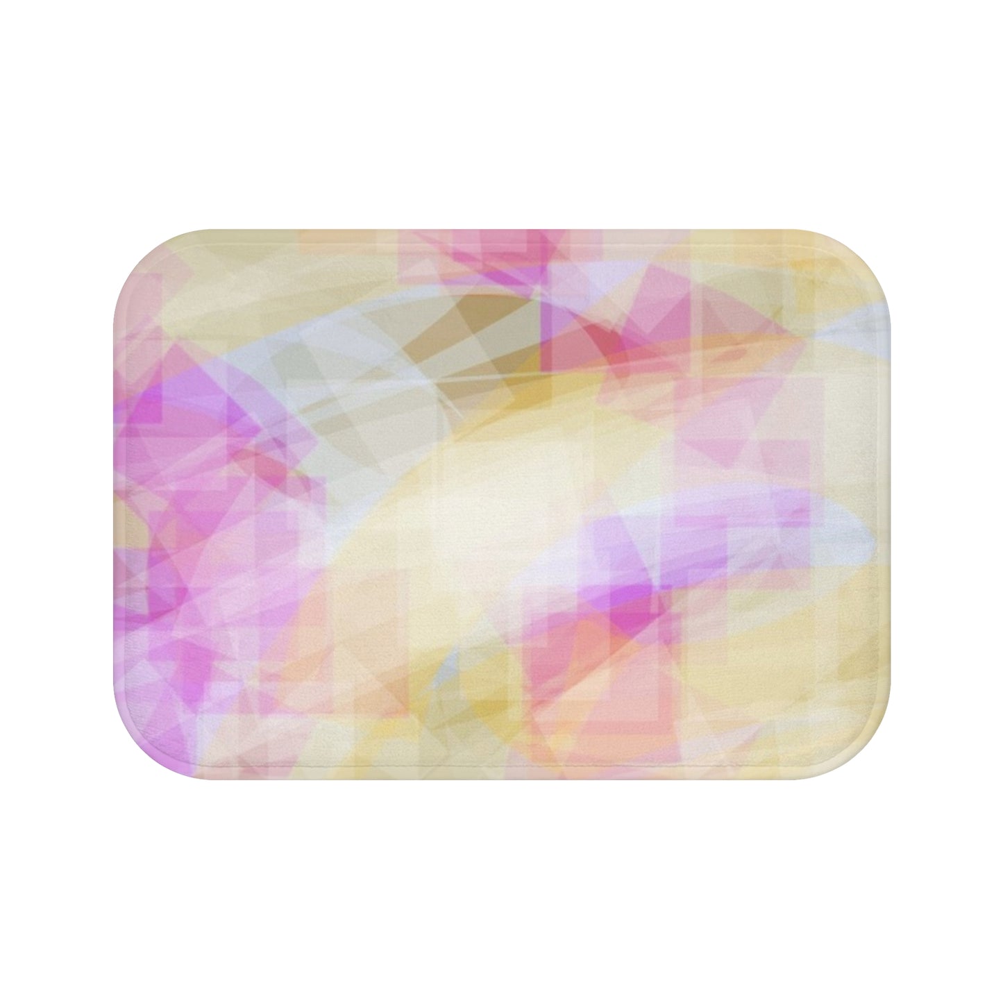 Sweetness & Decency: (24"x17") Pastel Abstract Bathmat, Soft Bathroom Rug, Cozy Home Decor, Relaxing Atmosphere, Perfect for Gifts