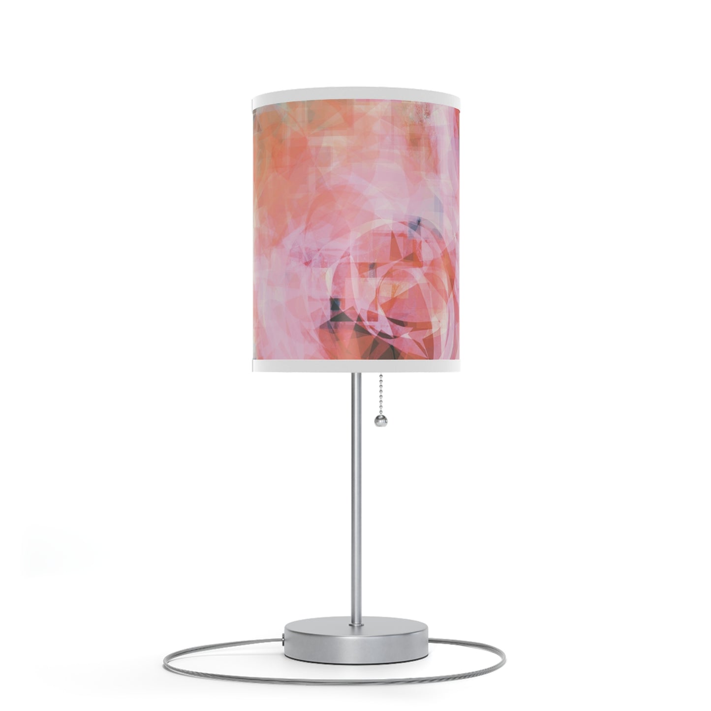 Lana:  WH Trim; Modern Abstract Floral Table Lamp - USB/CA Plug