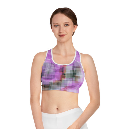 Edie:  Chill Vibrant Sports Bra, Workout Top, Athleisure Wear, Activewear, Fitness Apparel, Unique Gift for Fitness Enthusiasts