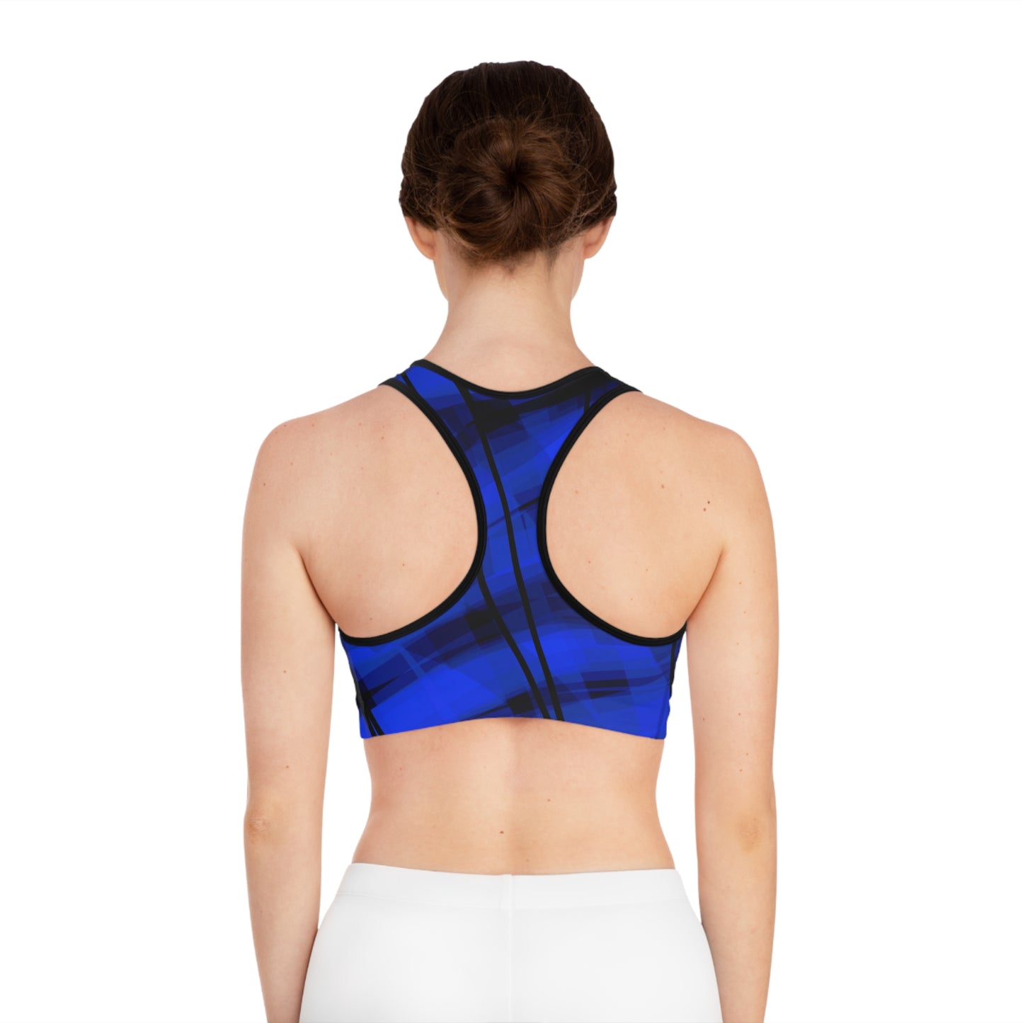 Crazy Sapphire:  Stylish Blue Sports Bra – Comfortable Activewear for Fitness Lovers