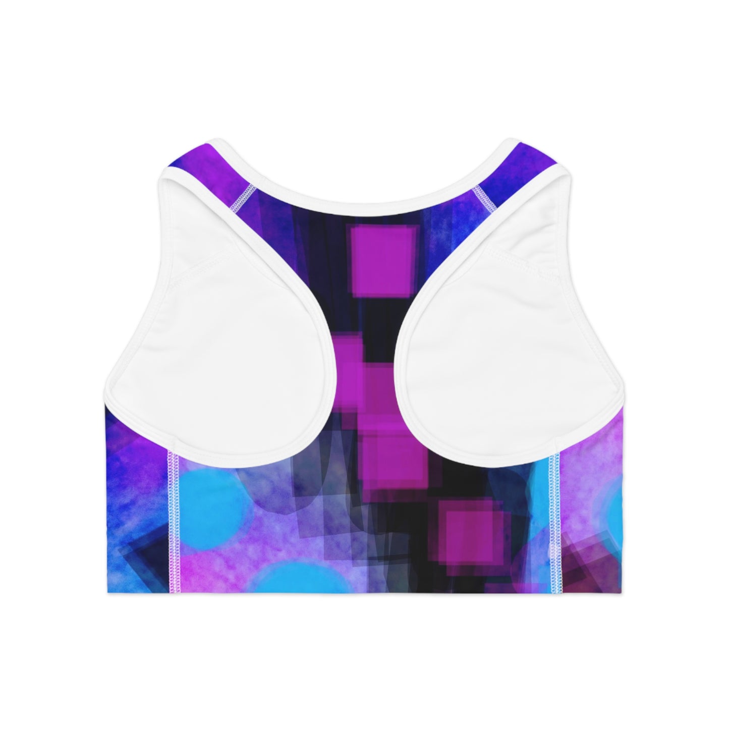 Take Care I: WH Trim Abstract Colorful Sports Bra - Comfortable & Stylish Activewear