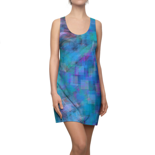 Clementina:  Vibrant Abstract Racerback Dress for Women | Perfect Summer Outfit