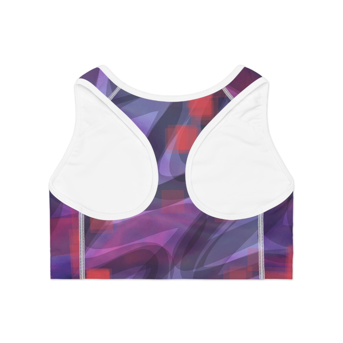 GIA I: WH Trim Abstract Pattern Sports Bra - Stylish Activewear