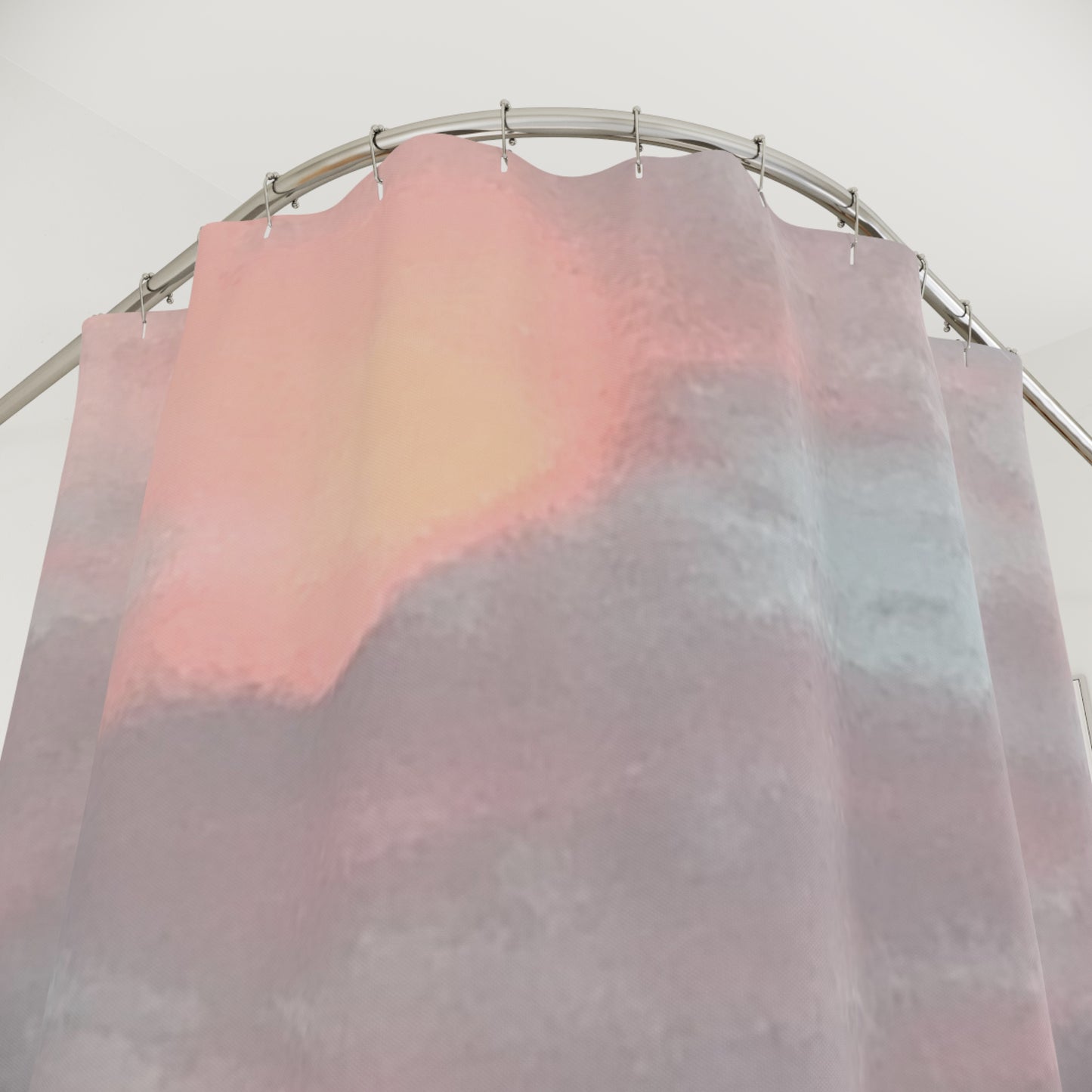 Ardent Pulse: Dreamy Venus Love Sunset Shower Curtain - Soft Pastel Bathroom Decor