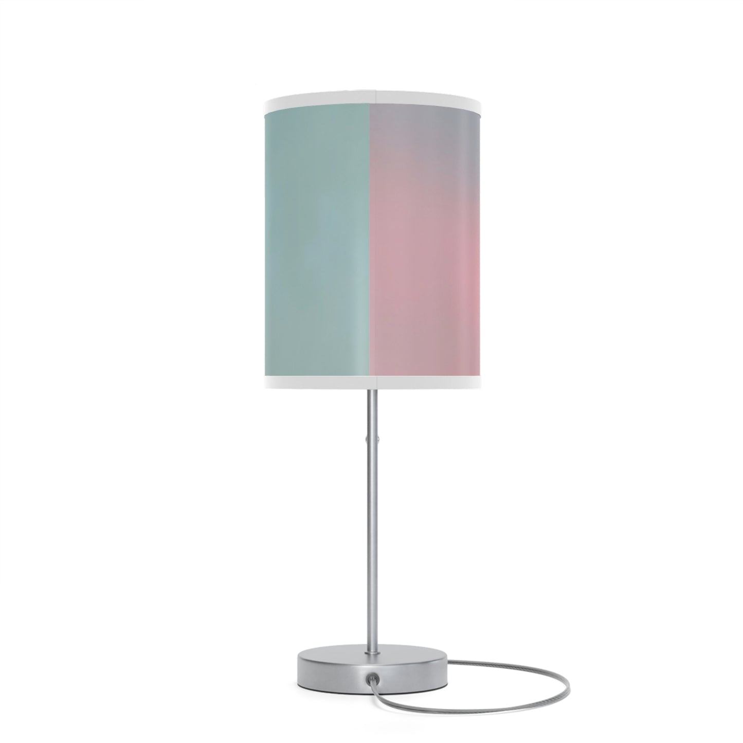 Charlotte: (WH Trim) Modern Table Lamp with Multi Pastel Color Shade - Adjustable Brightness