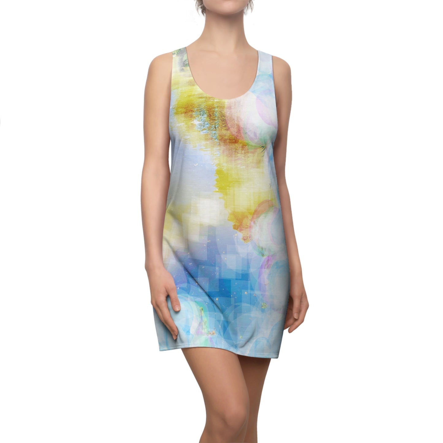 Glimmering:  Women's Cut & Sew Racerback Dress (AOP)