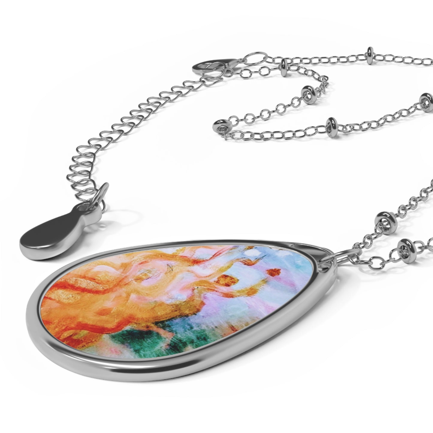 Calm Flame: Spiritual Fire Pendant - Soothing Art Vibes Jewelry - Unique Souls Inspiration